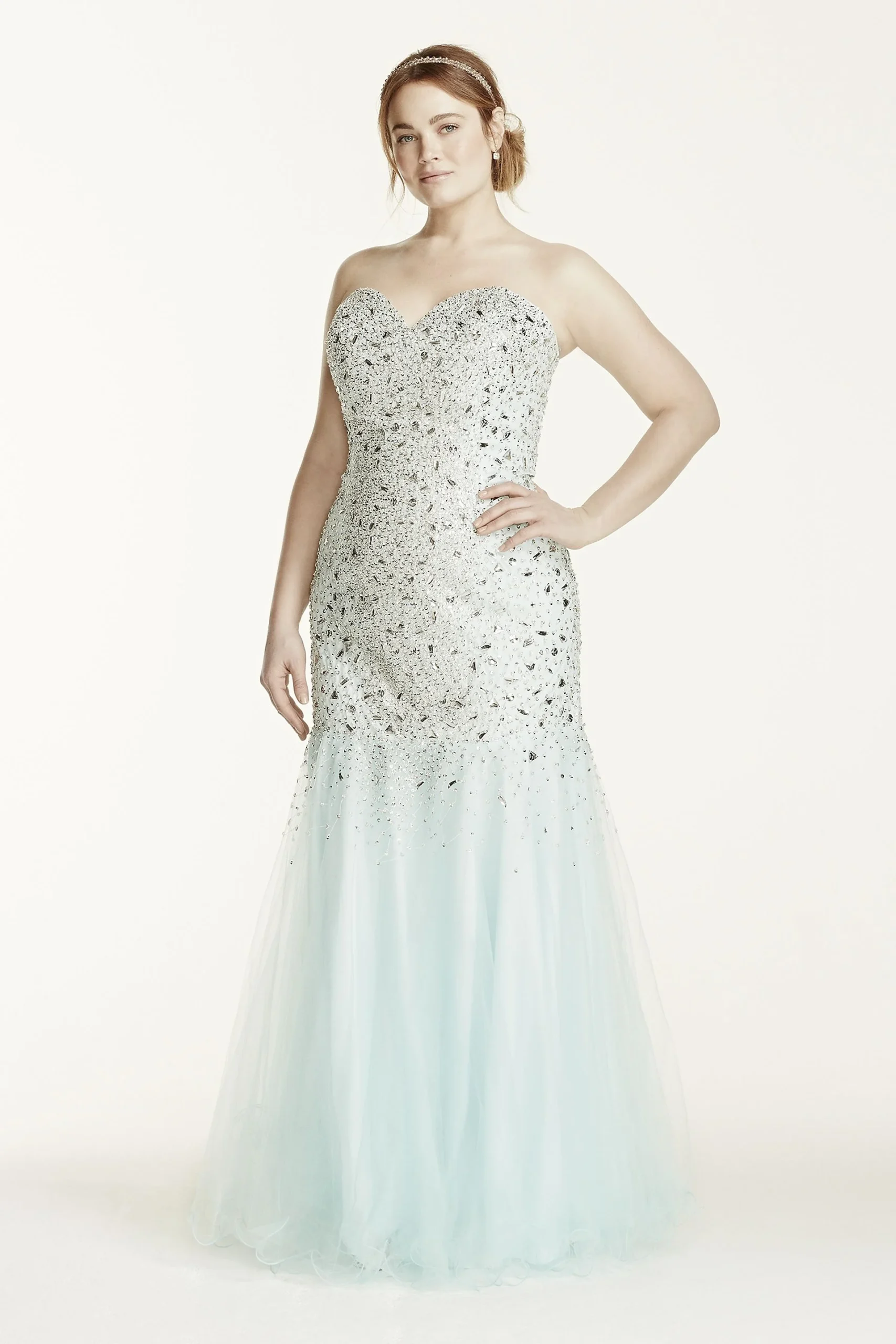 Tulle Fit and Flare Gown with Sweetheart Neckline