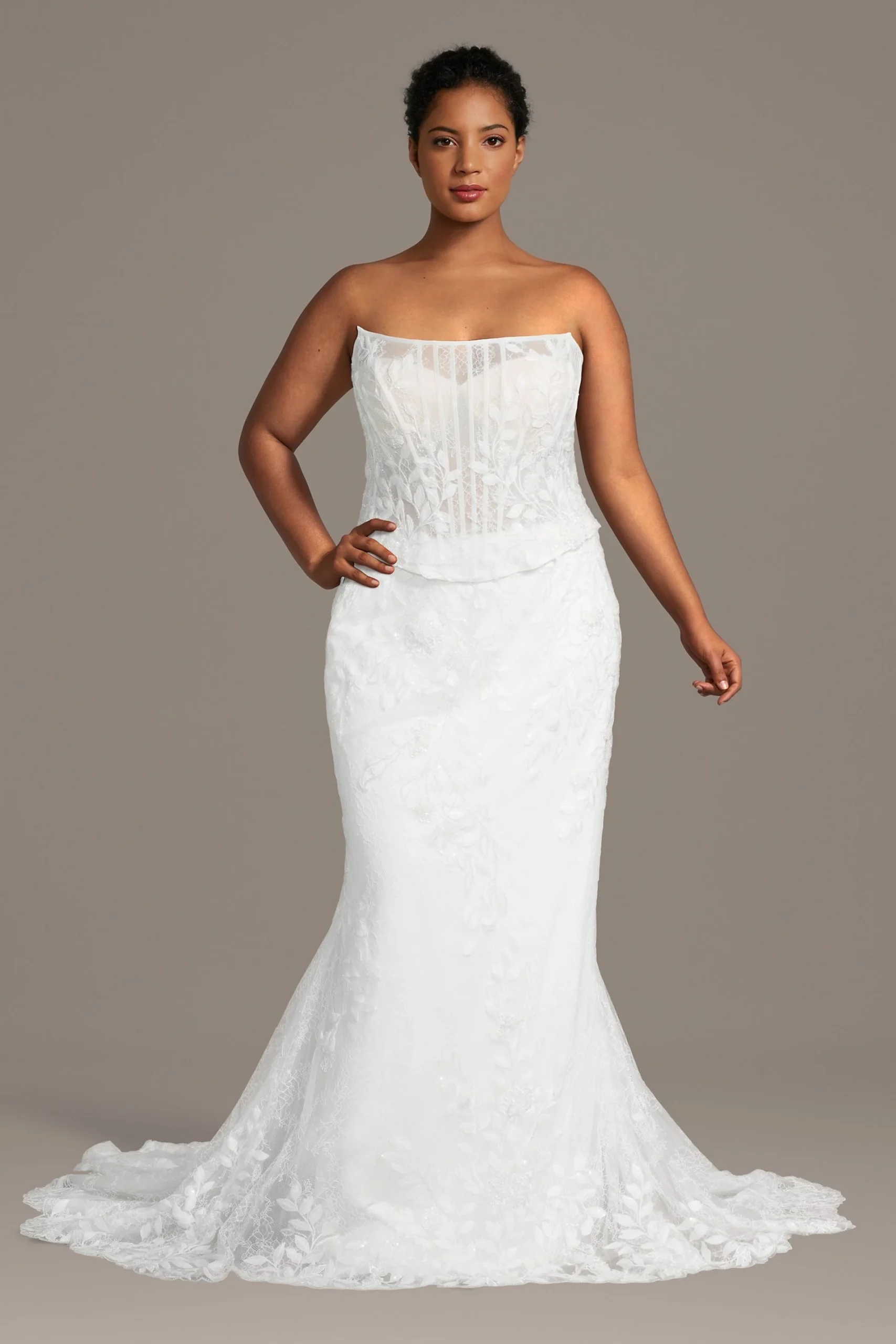 Two-Piece Beaded Lace Mermaid Wedding Dress