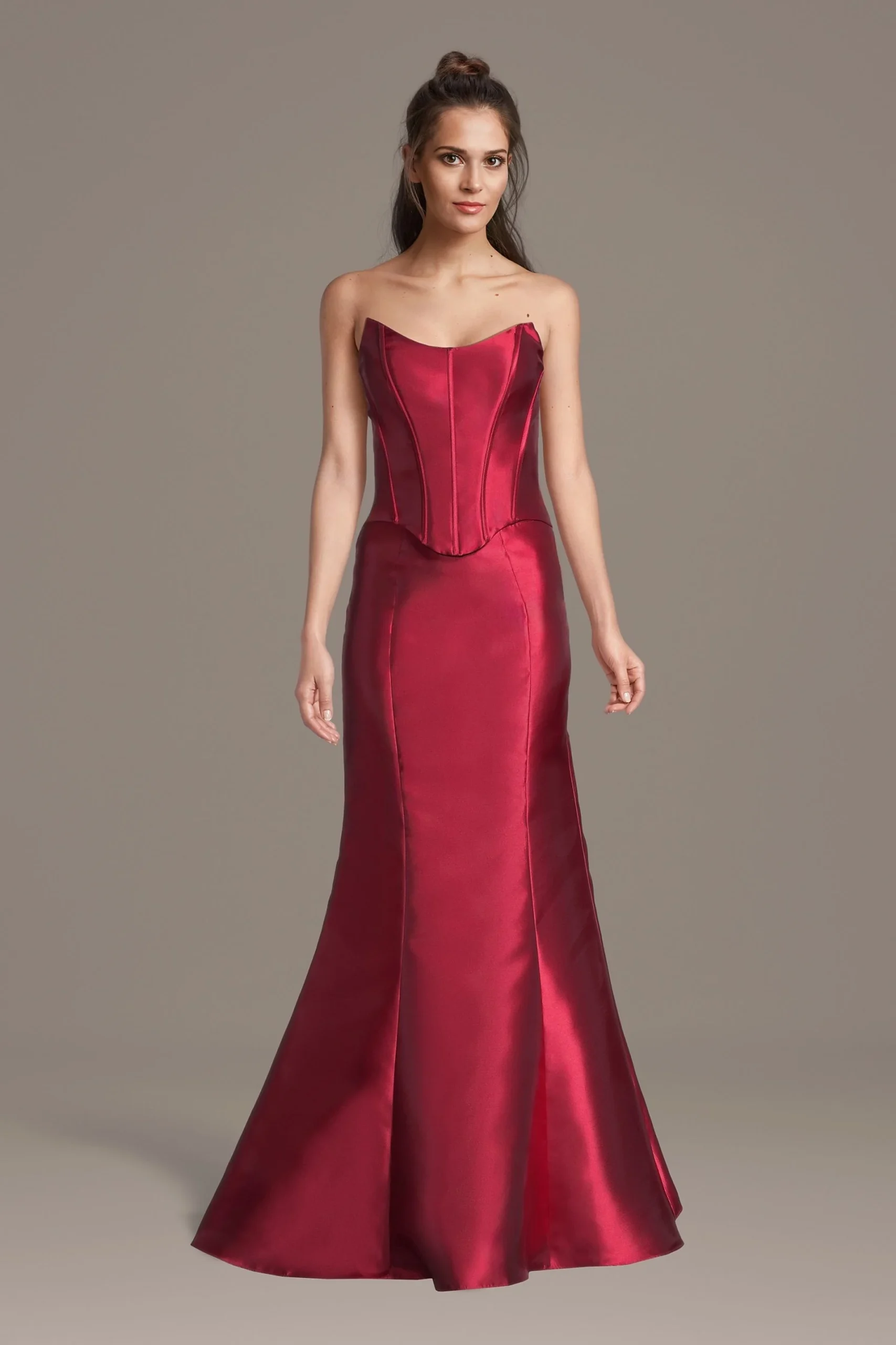 Two-Piece Strapless Mikado Mermaid Dress