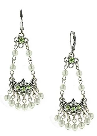 Vintage Pearl Chandelier Earrings
