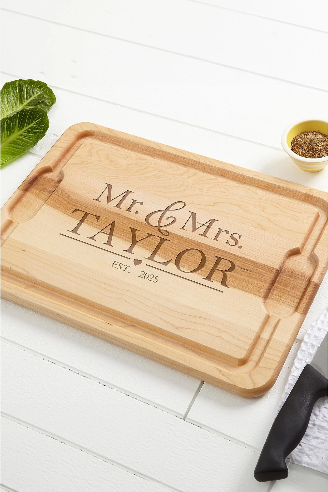 Wedding Couple Personalized Cutting Board- 12x17