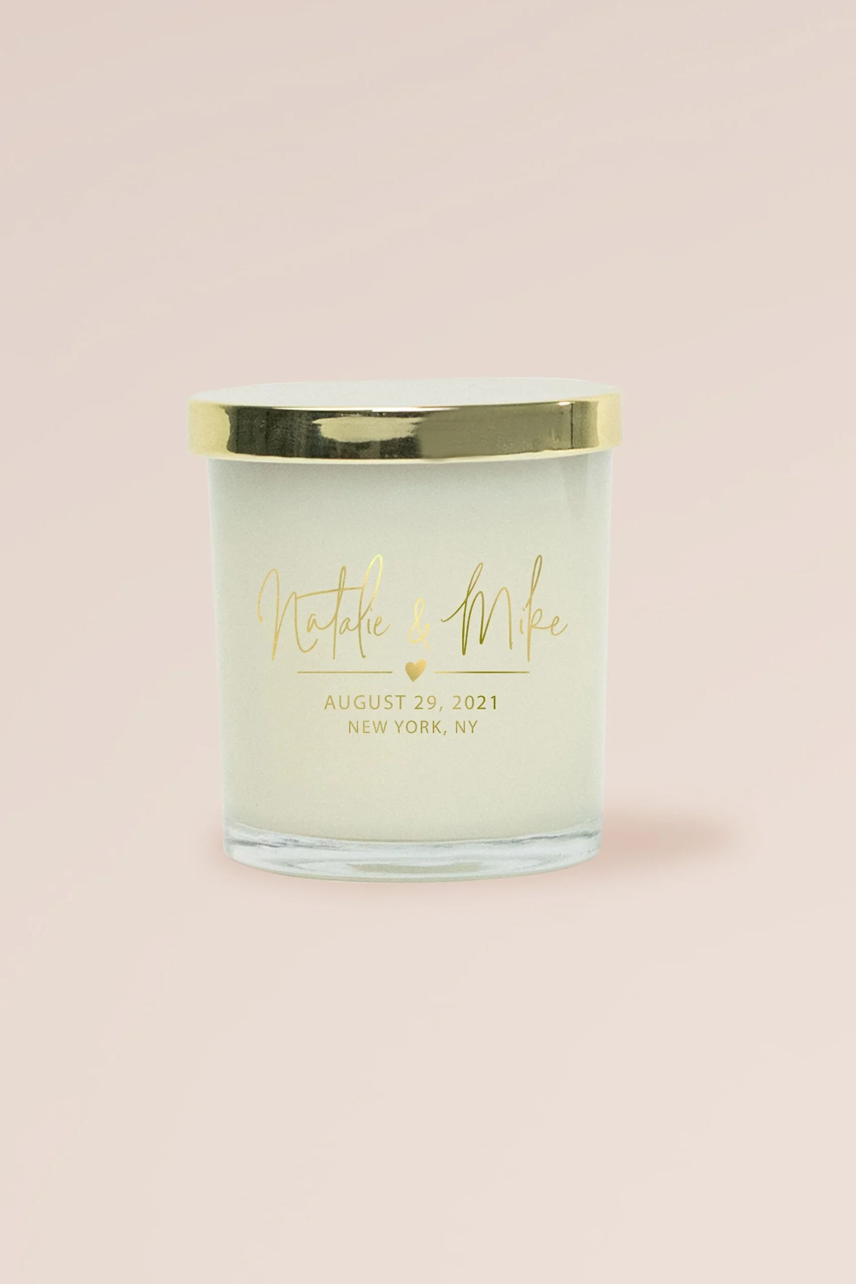 Wedding Date Personalized Soy Candle