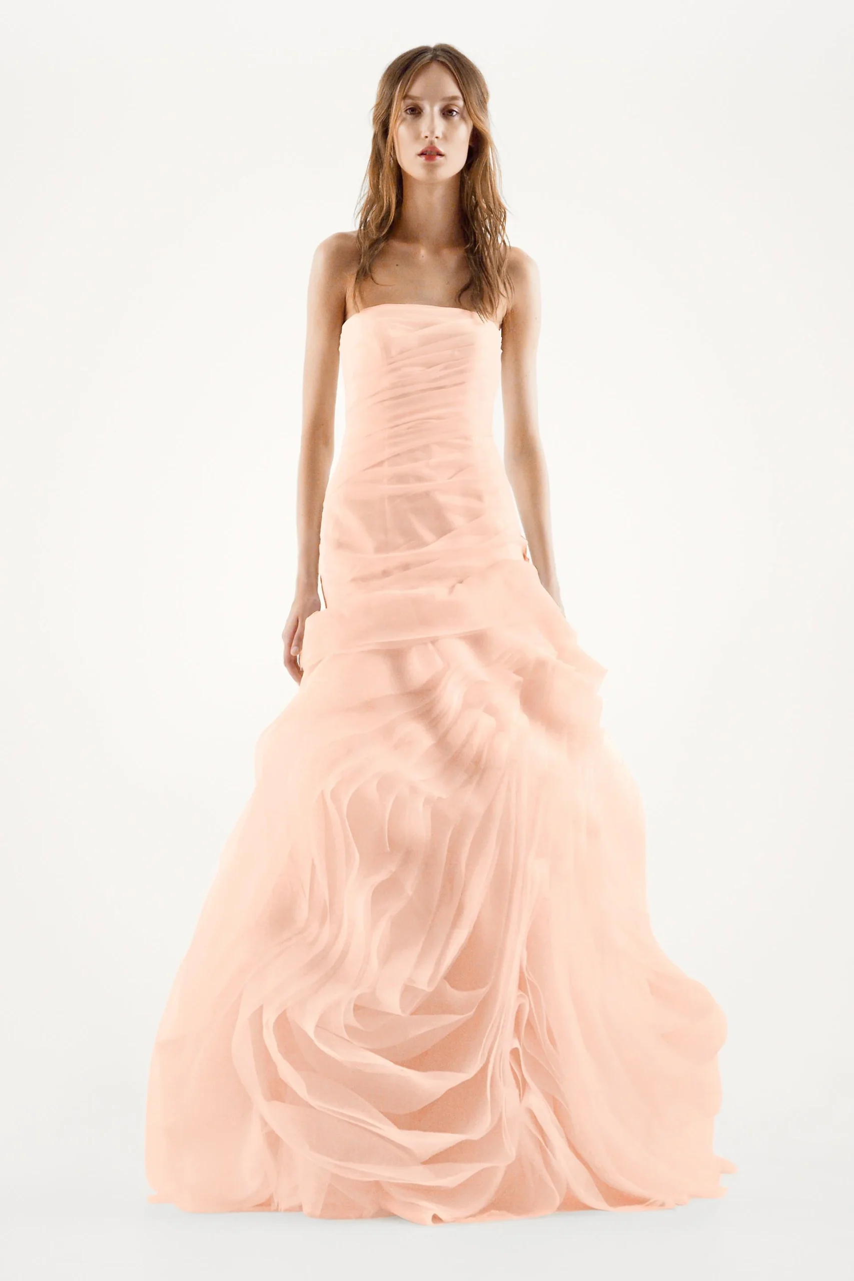 White by Vera Wang Organza Trumpet Wedding Dress