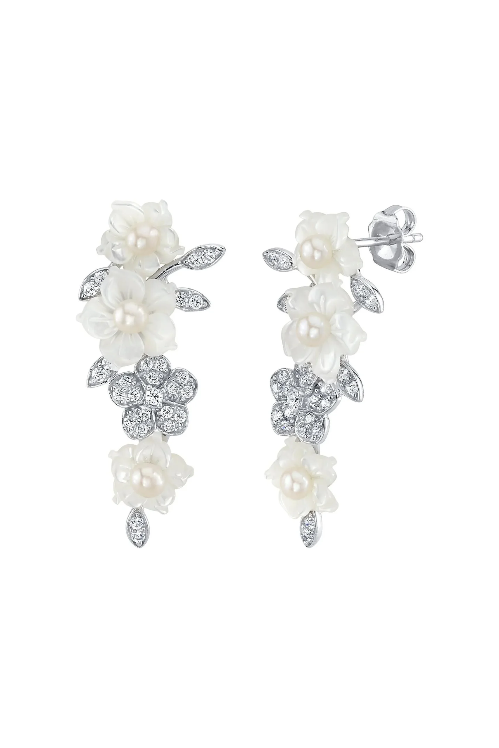 White Cultured FreshwaterMother of Pearl Earring