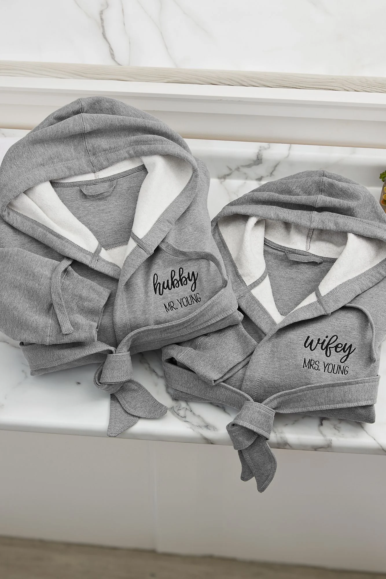 WifeyHubby Personalized Sweatshirt Robe