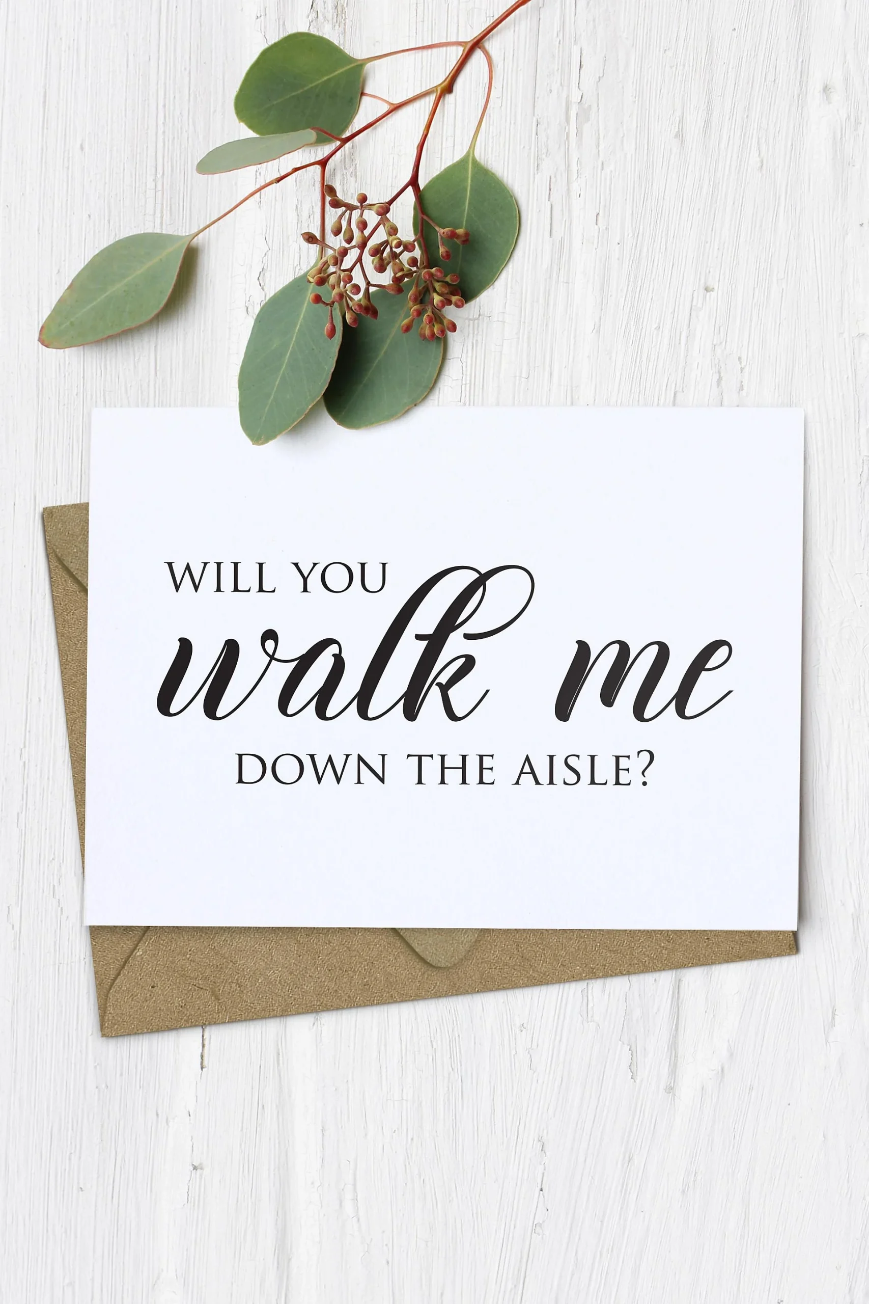 Will You Walk Me Down the Aisle Card