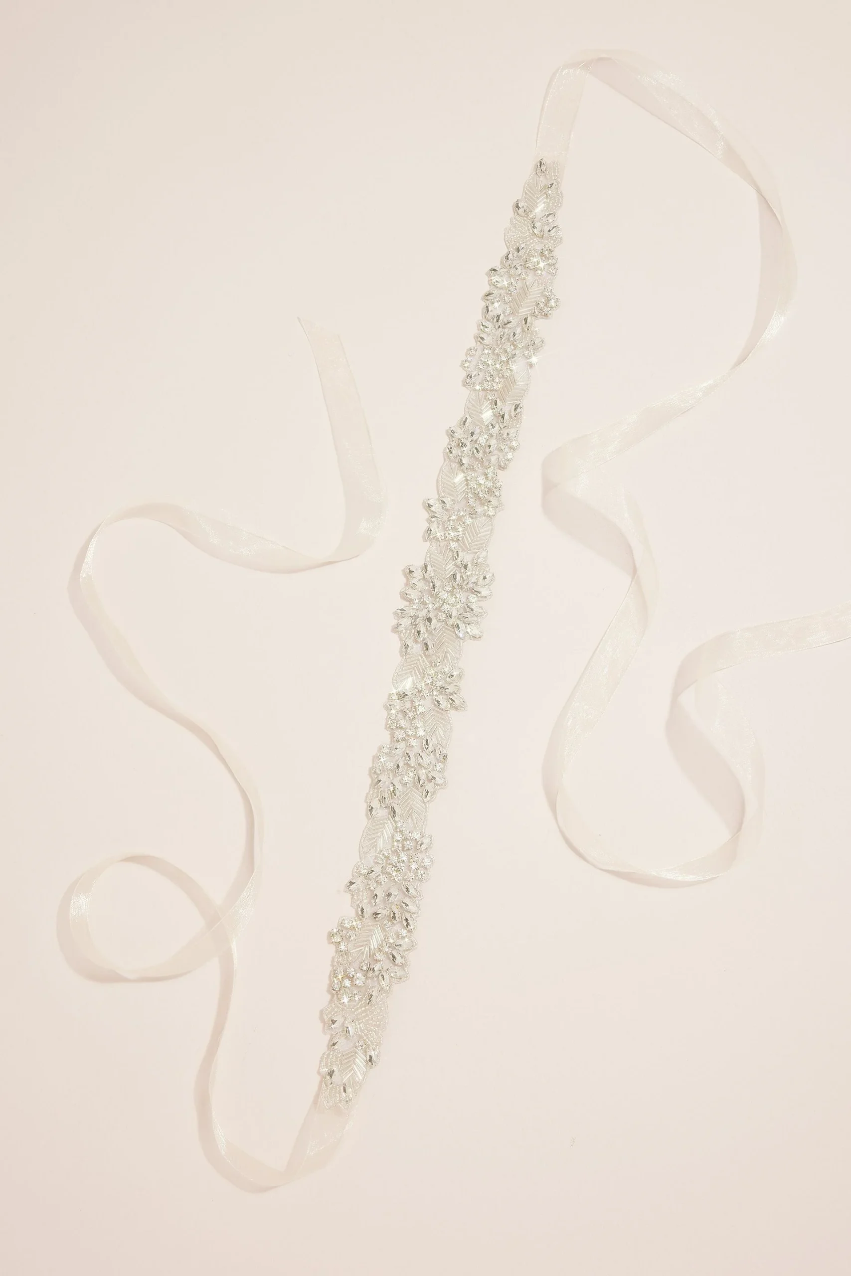 Winding Rhinestone Vines Sash