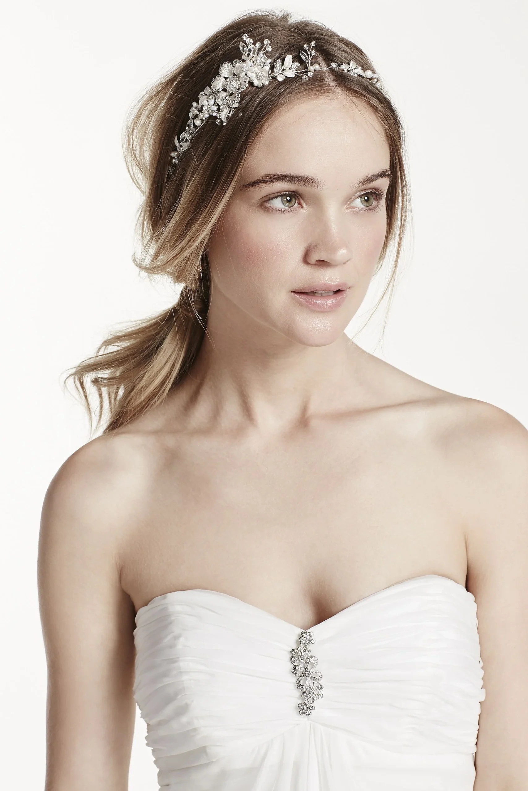 Wire Wrapped Crystal Floral Headband