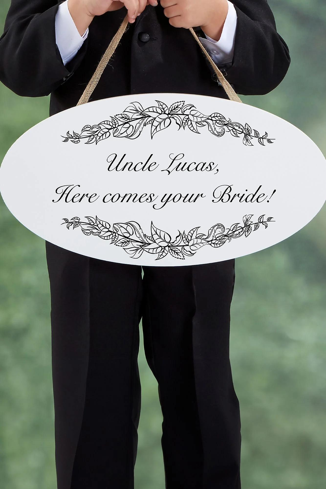 Write Your Own Personalized Wedding Oval Wood Sign