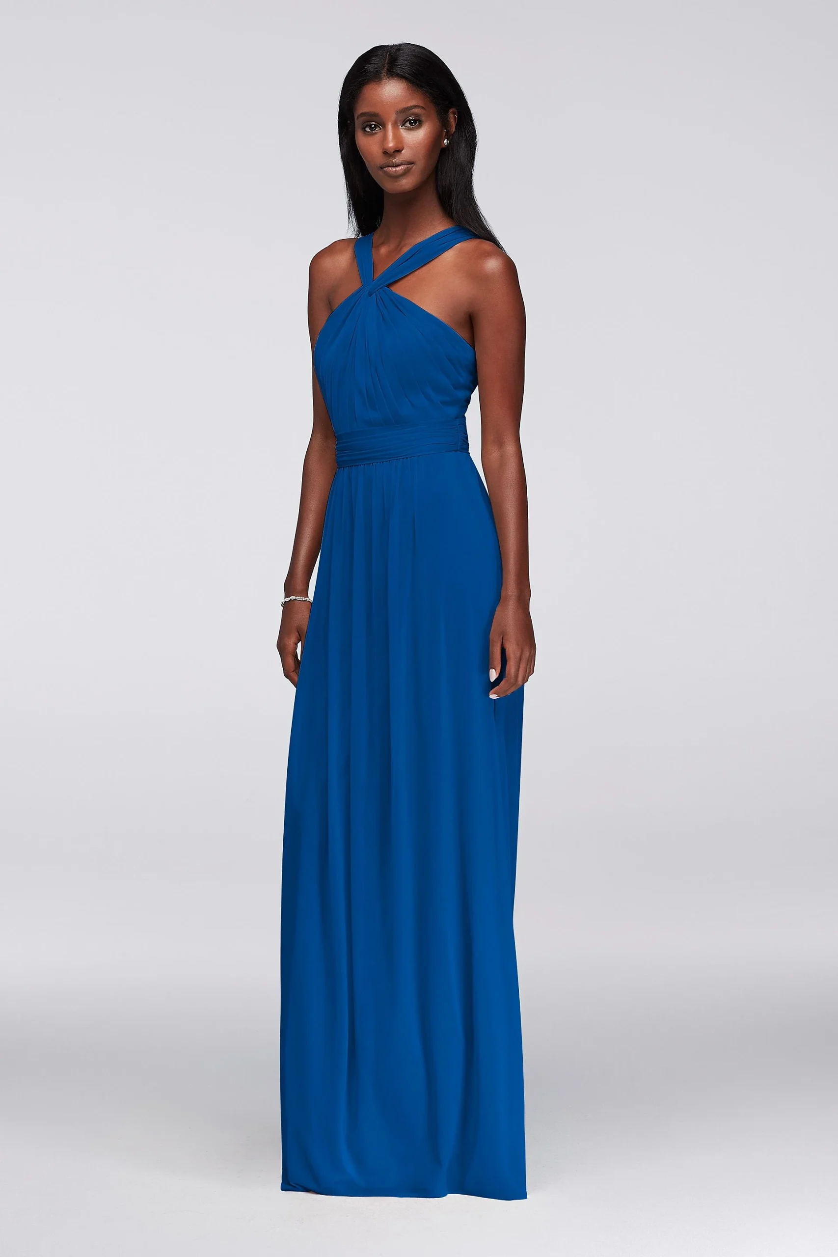 Y-Neck Long Mesh Dress